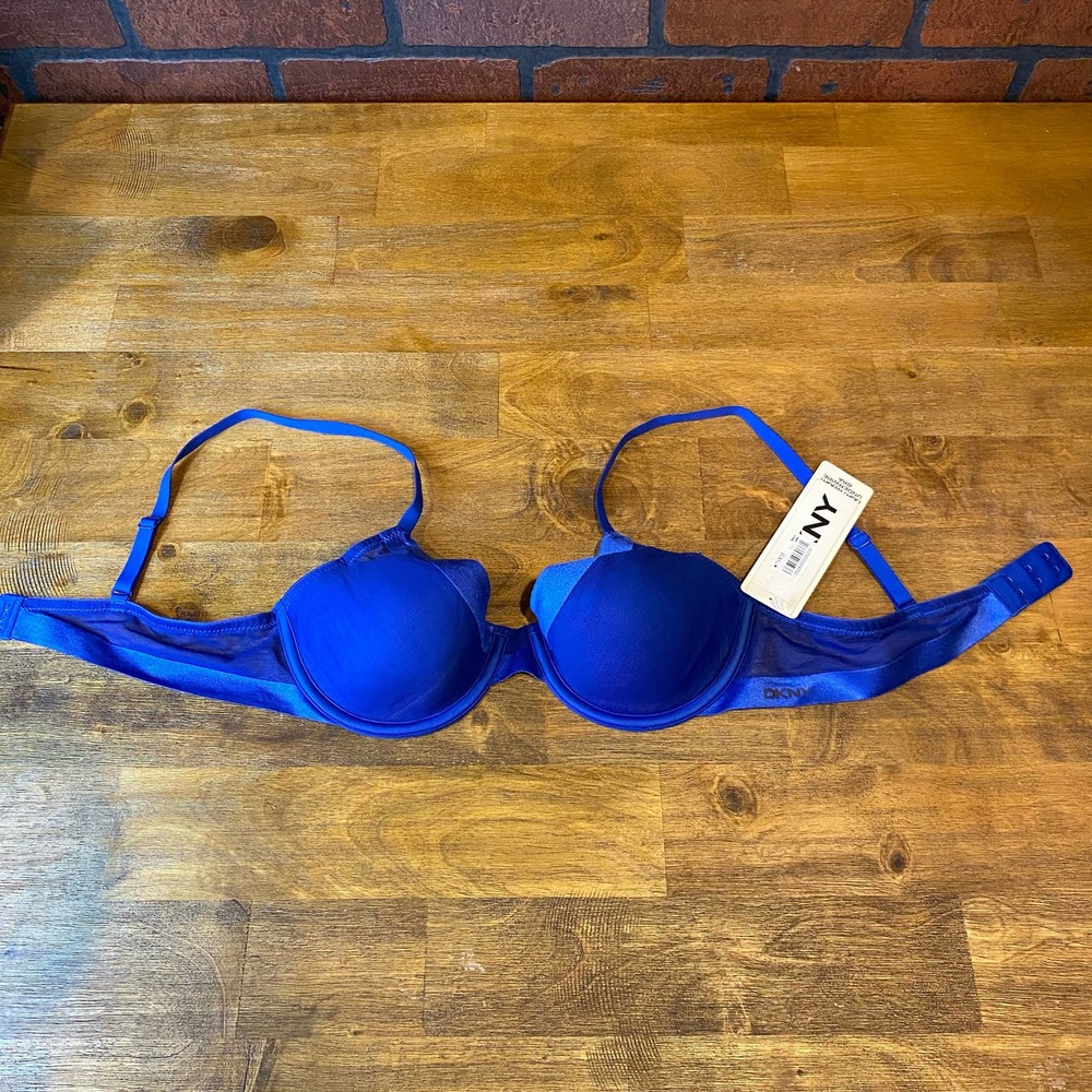 New DKNY Blue Lightly Lined Bra Size 34B DK1003